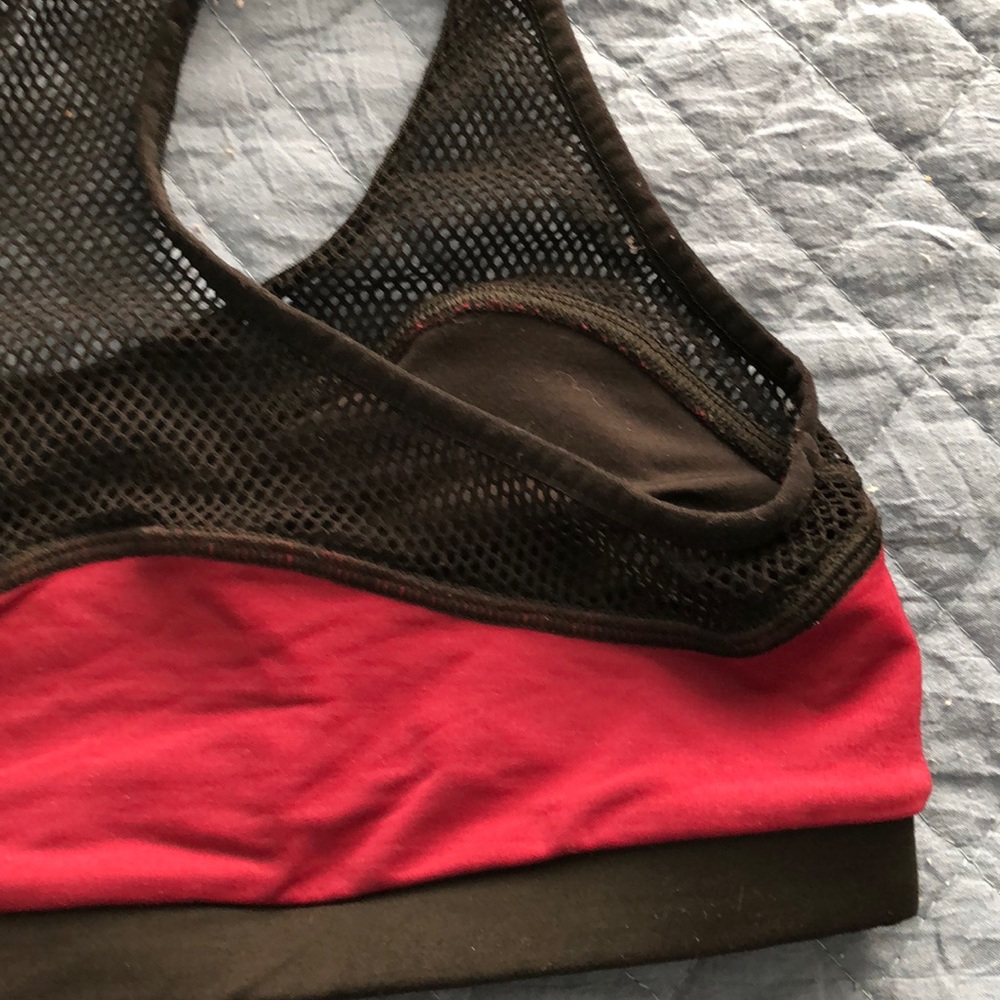 MICHI Mesh Panel Burgundy Spots Bra | M - Picture 10 of 14